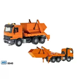   Viessmann 8040 CarMotion: Mercedes-Benz Actros konténerszállító teherautó - működő villogóval (H0)