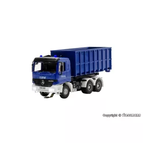   Viessmann 8070 CarMotion: Mercedes-Benz Actros cserefelépítményszállító teherautó, THW - működő villogóval (H0)