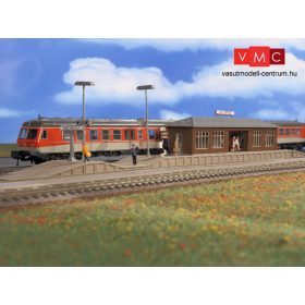   Vollmer 43549 Állomási peron Niederau, fedett váróval (H0)