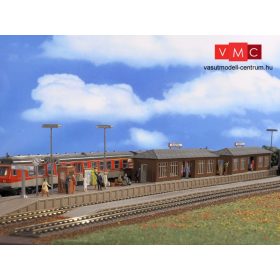   Vollmer 43550 Állomási peron Wiesental, 2 db fedett váróval (H0)