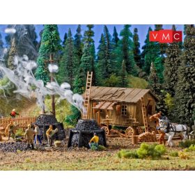 Vollmer 3602 Szénégető kemencék (boksa) faházzal (H0)