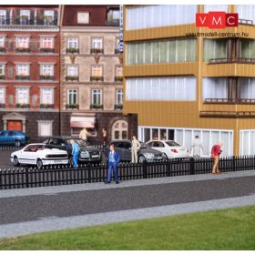 Vollmer 5007 Vaskerítés, fekete - 192 cm (H0)