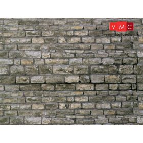Vollmer 6040 Dekorlap: Kőfal - gránit, karton (H0)
