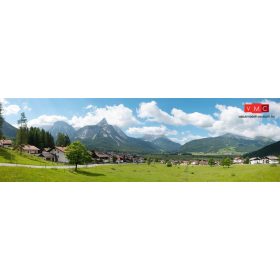 Vollmer 46106 Háttérposzter, 3-részes alpesi vidék, 266 x 80 cm (H0,TT)
