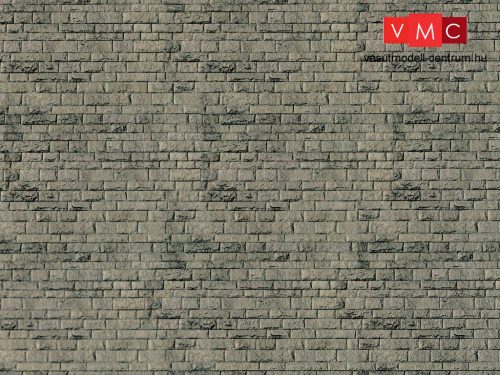 Vollmer 7368 Dekorlap: Falazott kőfal, karton (N)