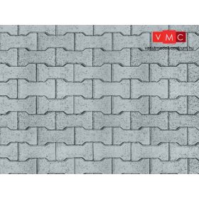 Vollmer 7372 Dekorlap: Térkő (viacolor), karton (N)