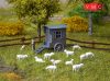Vollmer 7717 Kerekes juhászbódé juhokkal és kerítéssel (N)