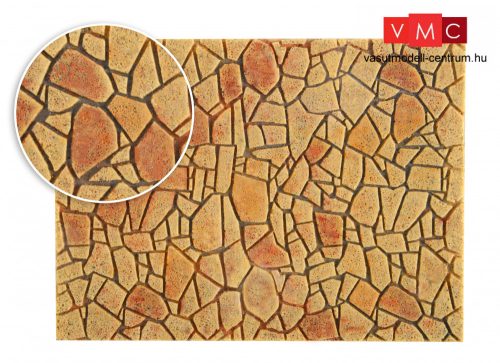 Vollmer 48227 Dekorlap: Mediterrán sokszögű térkőburkolat (H0) - Steinkunst