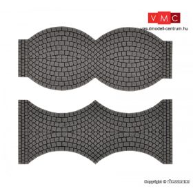   Vollmer 48244 Kockakő útburkolat, kezdő és végelem (H0) - Steinkunst