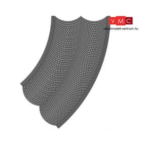   Vollmer 48245 Kockaköves íves útburkolat, 45° (H0) R 12 cm - Steinkunst