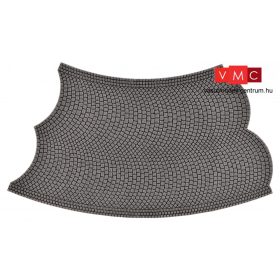   Vollmer 48256 Kockakőburkolat, íves, Radius 12 cm, sorolható, 45° (H0) - Steinkunst