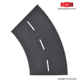   Vollmer 48265 Útburkolat, aszfaltozott, felezővonallal, 45° R 12 cm (H0) - Steinkunst