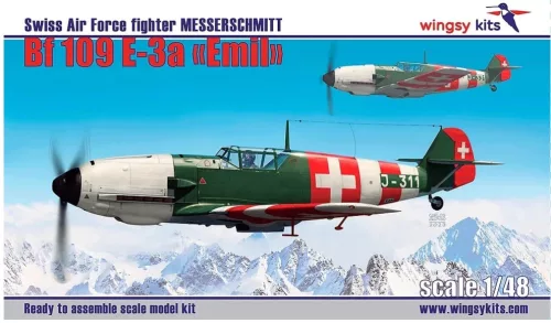 WINGSYD512 Swiss Air Force Messerschmitt Bf 109E-3a 1/48 repülőgép makett