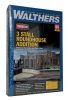 Walthers 32901 Amerikai modern körfűtőház kiegészítés, 3-állásos (oldalfalak nélkül)