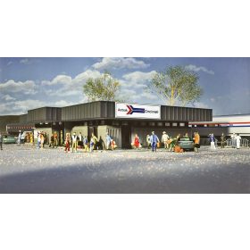   Walthers 33038 Modern amerikai vasútállomás - Amtrak(R) (H0)