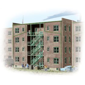   Walthers 33263 Amerikai emeletes lakóház, háttérépület - felezett épület (N)