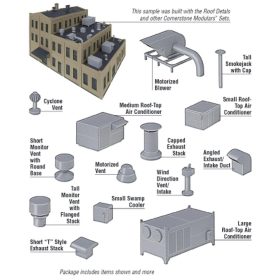   Walthers 33733 Ipari szellőzőberendezések és tetőkiegészítők gyárakhoz, üzemekhez (H0)