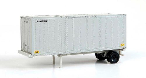 Walthers 38600 Amerikai konténerszállító félpótkocsi, 28 lábas UPS konténerrel - 2 db (