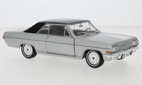 WhiteBox 251974 Opel Diplomat A V8 Coupé ezüst/fekete, 1965 (1:24) (WB124082)