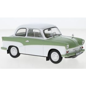 WhiteBox 255648 Trabant P 50 fehér/zöld (1:24) (WB124117)