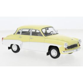  WhiteBox 257872 Wartburg 312 világossárga/fehér, 1965 (1:24) (WB124144)