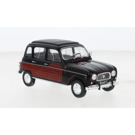   WhiteBox 260135 Renault 4L Parisienne fekete, Dekor, 1964 (1:24) (WB124151)