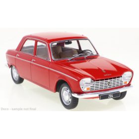 WhiteBox 263747 Peugeot 204 piros, 1968 (1:24) (WB124181)