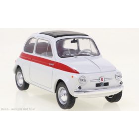   WhiteBox 263748 Fiat 500 fehér/piros, 1960 (1:24) (WB124182)
