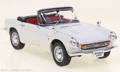 WhiteBox 263750 Honda S800 fehér, 1966 (1:24) (WB124184-O)