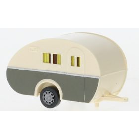   Wiking 005401 Sportberger lakókocsi, bézs/szürke 1950 (H0)