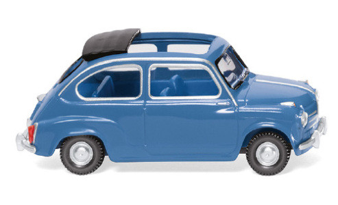 Wiking 009906 Fiat 600 1955, kék (H0)