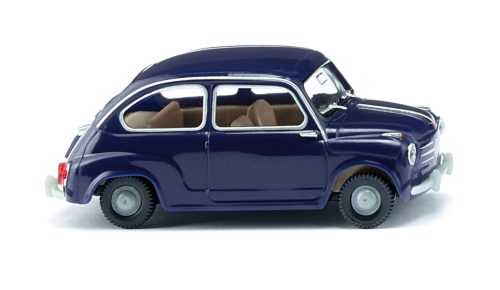 Wiking 009907 Fiat 600 1955, sötétkék (H0)