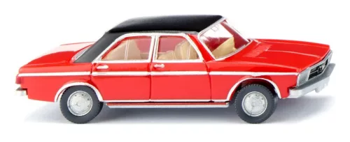Wiking 012049 Audi 100 - közlekedésvörös/fekete tetővel (H0)