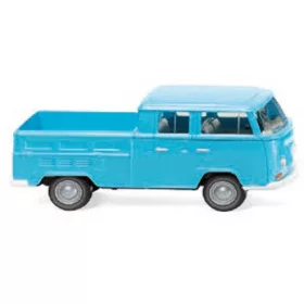   Wiking 031404 Volkswagen Transporter T2, duplakabinos 1967, kék (H0)