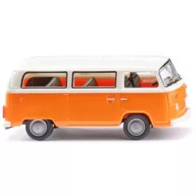   Wiking 031802 Volkswagen Transporter T2b busz, narancs/fehér, 1967 (H0)