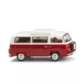   Wiking 031805 Volkswagen Transporter T2b Campingbus, 1967 - vörös/fehér (H0)