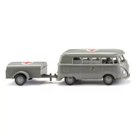   Wiking 032004 Volkswagen Transporter T1 mentőautó, utánfutóval (H0)