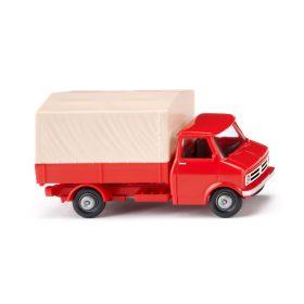 Wiking 035204 Bedford ponyvás teherautó - vérnarancs (H0)