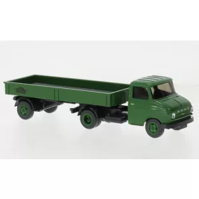   Wiking 035602 Opel Blitz nyergesvontató platós félpótkocsival, 1960 - Dinkel (H0)