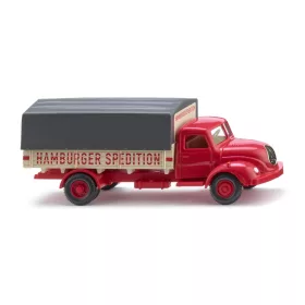   Wiking 042004 Magirus platós/ponyvás teherautó 1958, Hamburger Spedition (H0)