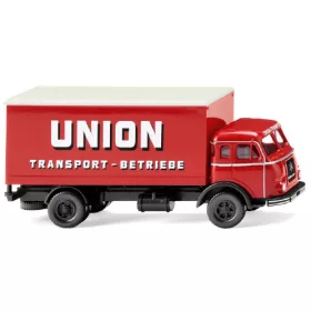   Wiking 042502 Henschel dobozos teherautó, 1955 - Union Transport (H0)