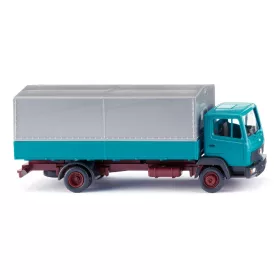   Wiking 043121 Mercedes-Benz LP 814 ponyvás teherautó - türkíz (H0)