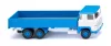 Wiking 043310 Scania 111 LBT magasplatós teherautó, fehér/kék (H0)