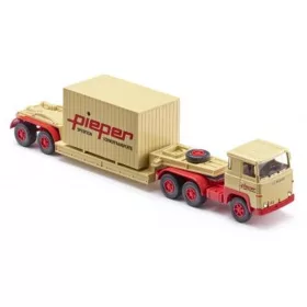   Wiking 050306 Scania 111 nyergesvontató, süllyesztett félpótkocsival - Pieper (H0)