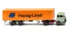 Wiking 052305 Mercedes-Benz nyergesvontató, konténerszállító félpótkocsival - Hapag-Lloyd (H0)