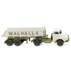   Wiking 067707 MAN nyergesvontató, billencs félpótkocsival, 1969 - Walhalla-Kalk (H0)