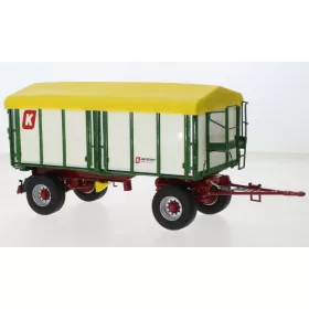   Wiking 077866 Kröger Agroliner HKD 302 mezőgazdasági billencs pótkocsi, fehér (1:32)