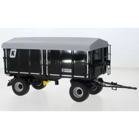   Wiking 077867 Kröger Agroliner HKD 302 mezőgazdasági billencs pótkocsi, fekete (1:32)