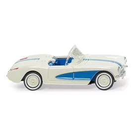 Wiking 081905 Chevrolet Corvette (C1) 1953, fehér/kék (H0)
