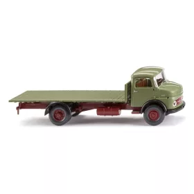   Wiking 085203 Mercedes-Benz Kurzhauber platós teherautó, nádzöld (H0)